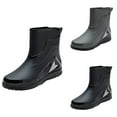 thumbnail image 4 of LIJCC Non Slip Overshoes Rain Boots Men's Rain Boots Water Shoes Low Top Rubber Shoes Casual Fashion Outdoor Work Fishing Car Wash Kitchen Non Slip Overshoes Rain Boots, 4 of 5