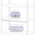thumbnail image 5 of 40qt Clear Plastic Storage Bin with Gray HI-RISE Stackable Lid: Under Bed Utility Totes, Locking Handles, Snap Closure, 5 of 9