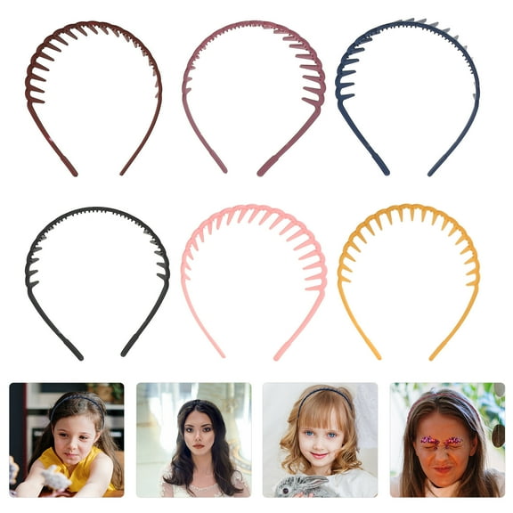 Raindrops  6 Pcs Teeth Headband Purple Headbands Hairbands for Daily Wear Child