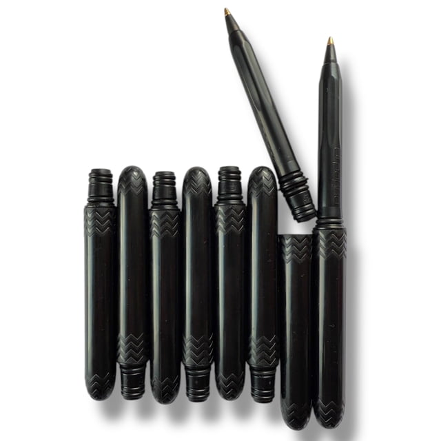 Bolígrafo Pokka fabricado en EE. UU., paquete de 8, tinta negra impermeable