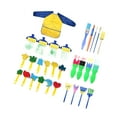 thumbnail image 3 of Esponjas de pintura para niños, juego de pinceles de esponja para pintar para niños, sellos de pinceles para pintar DIY, con delantal impermeable para, 3 of 8