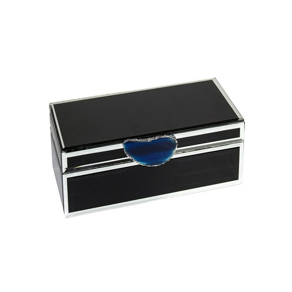 SageBrook Home Rectangular Box with Agate Accent