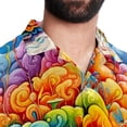 thumbnail image 5 of Mind car Men's Hawaiian Short Sleeve Printed Button Down Poplin Casual Summer Beach Shirt, Unisex, 5 of 6