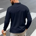 thumbnail image 4 of pstuiky manga larga para hombre, Camisa informal de sarga de color liso con cuello alto y bolsillos abotonados para hombre tops de invierno para hombre m, 4 of 6