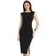 thumbnail image 1 of Vestido tubo de trabajo Allegra K Negro M sin mangas, 1 of 6