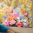 thumbnail image 6 of Decorative Window Decals, Floral Garden Design with Colorful Wildflowers, Self-Adhesive Glass Stickers, 6 of 6