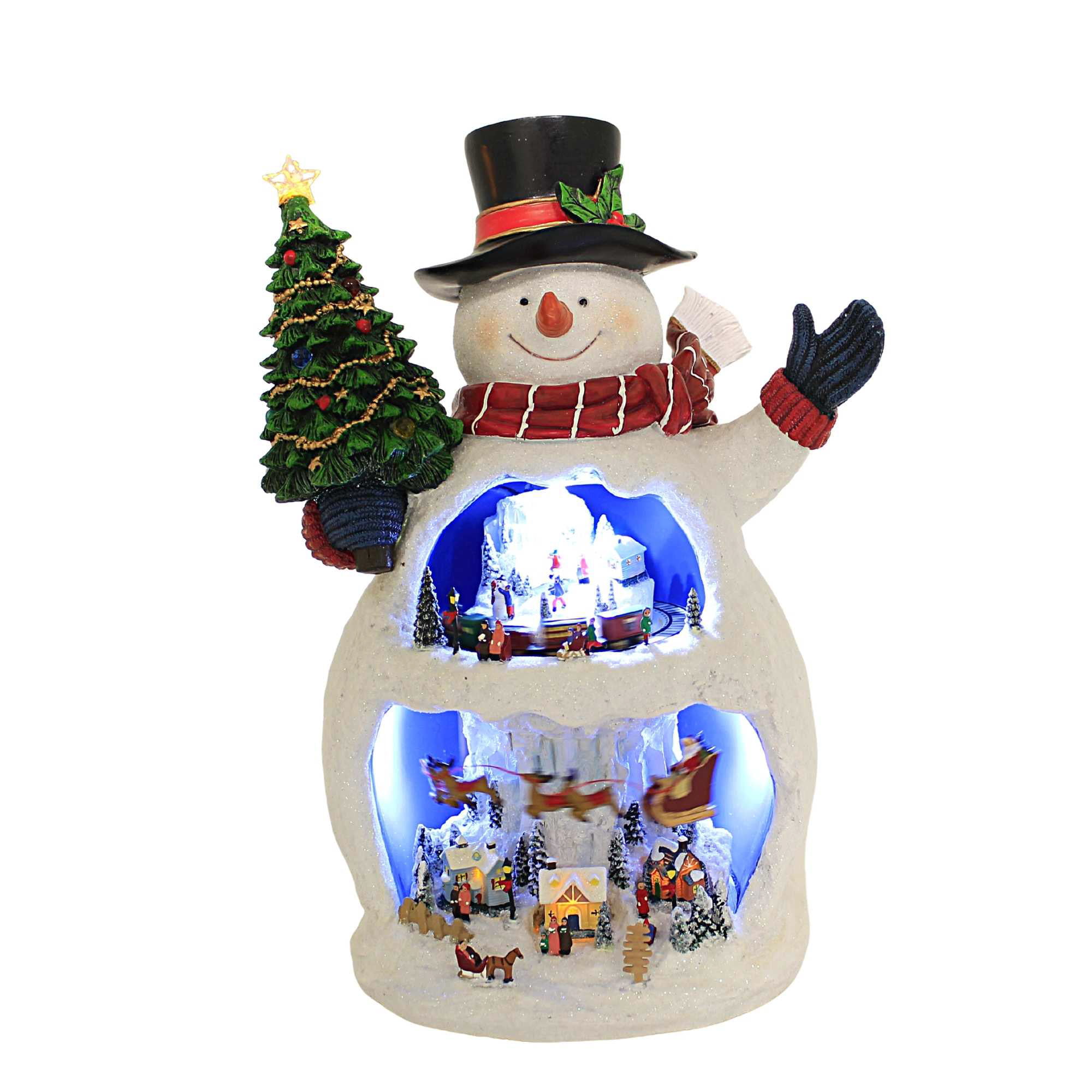Roman, Inc. 3 Neon LED Ice Cube Snowman Assortment - 132429