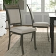 thumbnail image 6 of Linon Franklin Metal Upholstered Set of Two Dining Side Chairs in Pewter, 6 of 16