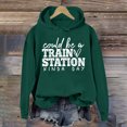 thumbnail image 2 of Women's Letter Print Hoodie Autumn Winter Warm Long Sleeve Pullover Sweatshirt Casual Loose Fit, 2 of 2