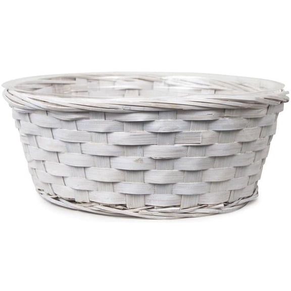 Mr. MJs Trading Round White Wash Basket