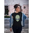 thumbnail image 2 of Alien With Space Eyes T-Shirt Women -SPIdeals Designs, Female Medium, 2 of 4
