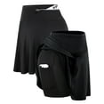 thumbnail image 7 of NELEUS Womens Plus Size 2 in 1 Tennis Skirts High Waisted Athletic Golf Skirt with Pockets,Black,US Size 2XL, 7 of 7