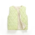 thumbnail image 3 of Girls Winter Vest Size 7-8 Fleece Lined Quilted Vest Snap Front Cotton Sleeveless Sherpa Warm Gilet Green, 5 Years, 3 of 5