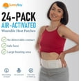 thumbnail image 3 of SunnyBay 24-Pack Pain Relief Patches for Lower Back Pain, 4 Wearable belts 42 inches long, Air-Activated Disposable Heat Pads for Menstrual Cramps, Neck, Shoulder, and More, Up to 113 °F Heat Therapy, 3 of 6