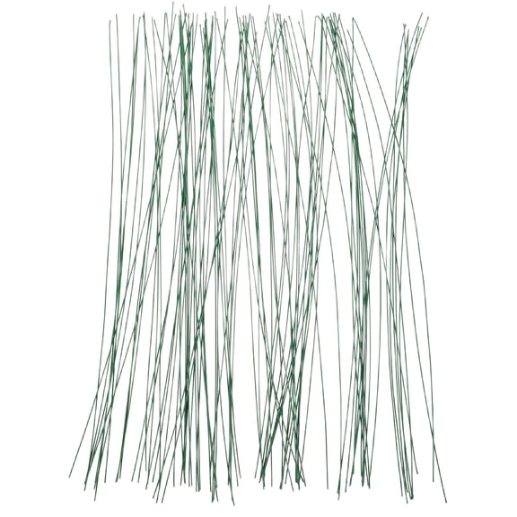 WEAVILUX 100Pcs Green Floristry Wire Flexible Floral Stem Wire for Wedding Crafts and Arrangements