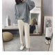 thumbnail image 5 of Pantalones Harlan de lana gruesa de otoño e invierno, pantalones de traje de nabo sueltos para mujer, pantalones casuales de pierna recta de gran tamaño, 5 of 5