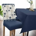 thumbnail image 5 of Chair Covers Dark Blue Starfish Shell Dining Chair Slipcovers Ocean Jellyfish Coral Stripe Stretch Removable Chair Seat Protector Party Decoration Set of 4, 5 of 6