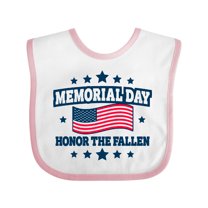 Inktastic Memorial Day Honor The Fallen with American Flag Boys or Girls Baby Bib