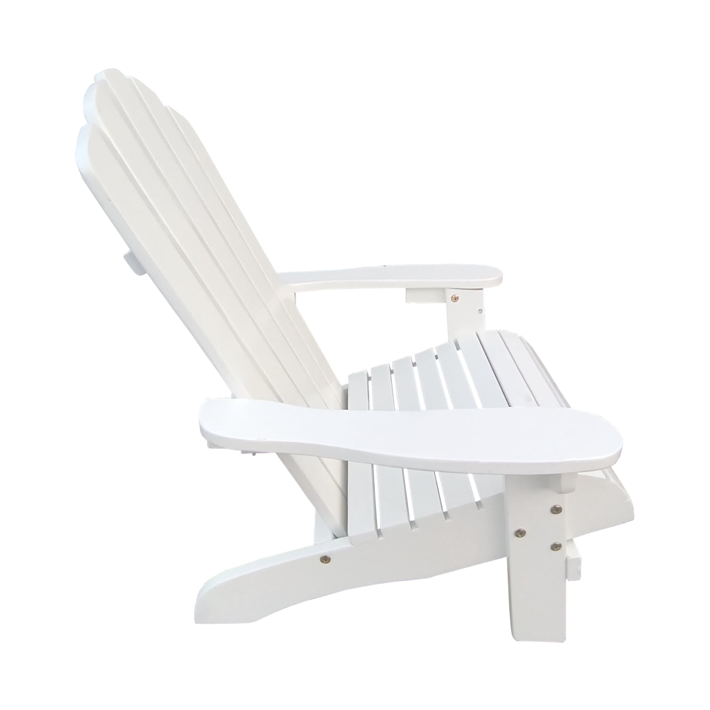 Kids Adirondack Lawn Chairs with Wide Armrest and Wood Frame,Foldable Lounge Chair with Adjustable Backrest, Plastic Chairs with Curved Seat for Patio, Deck, Yard, Garden, White