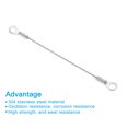thumbnail image 4 of Stainless Steel Lanyard Cable with Eyelets 0.06" x 4" 1.5mm x 10cm Lock Security Wire Rope with Screws, 8 Pack, 4 of 6