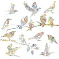 thumbnail image 2 of Non Adhesive Rainbow Window Clings for Glass Window Decals to Prevent Bird Strikes Anti Collision Window Bird Stickers, 2 Sheets Hummingbird Style, 2 of 8
