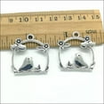 thumbnail image 3 of U8MO 4/20X Flowers bird Antique Silver charms pendants for Jewelry Making 26x26mm-ancient silver-20pcs, 3 of 5