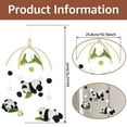 thumbnail image 3 of GHOJET Panda Baby Crib Mobile Bed Bell,Wooden Hanging Baby Bed Bell Handmade Wildlife Nursery Mobile Soft Wooden Bed Bell Toy Cot Bed Pendant Decoration, 3 of 9