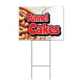 thumbnail image 1 of Funnel Cakes (18" x 24") Yard Sign, Includes Metal Step Stake, 1 of 6