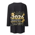 thumbnail image 4 of Ladies Tops And Blouses 2026 T Shirt Casual 3/4 Sleeve Graphic Tees New Years Countdown Tops Women'S Clothing, 4 of 6