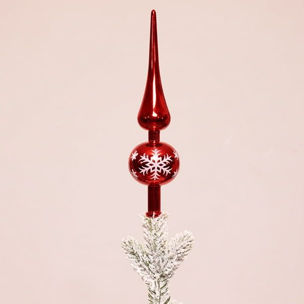 Estrella de Calabaza para Copa de Árbol de Navidad, de Plástico Galvanizado, Pintada, para Decoración de Copas de Árbol de Navidad, con Forma Puntiaguda.