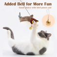 thumbnail image 4 of EISHOW Flying Bird Cat Toy, Interactive Chirping Bird Cat Toy Flapping Wings, Flying Bird Cat Toys for Indoor Cats, Flapping Bird Cat Toy,Interactive Cat Toys for Bored Indoor Adult Cats (Brown), 4 of 5