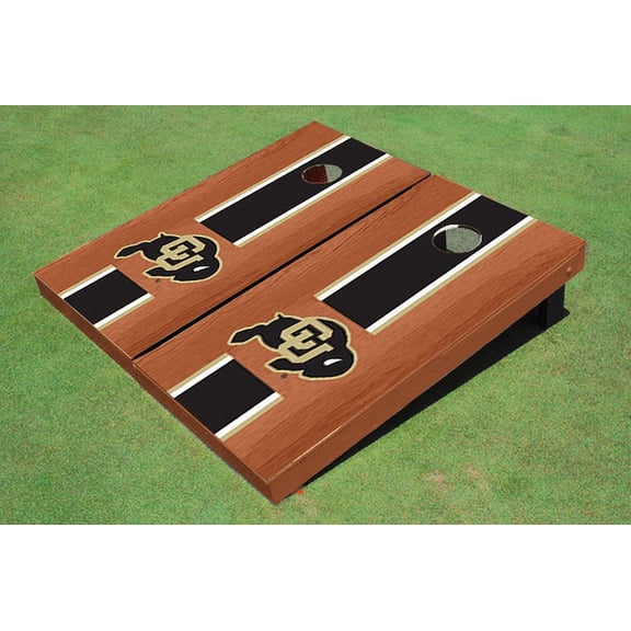 University of Colorado Black Rosewood Matching Long Stripe Cornhole Boards