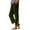 Army Green_AE05, variant on Cotton Linen Pants Women Summer Dressy Casual Straight Leg Capri Pants Elastic Waist Beach Trousers with Pockets Black L