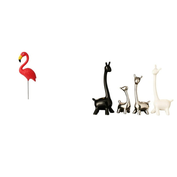 Estatua de estaca de jardín,Adorno de flamenco para jardín,patio,porche,Estatua de alce y ciervo,Estatua de jirafa de cerámica,adorno moderno para decoración del hogar,Figuras de jirafas de