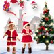 thumbnail image 3 of Disfraz de Papá Noel para niña, disfraz de fiesta de Navidad con sombrero (rojo, 150 cm), 3 of 7