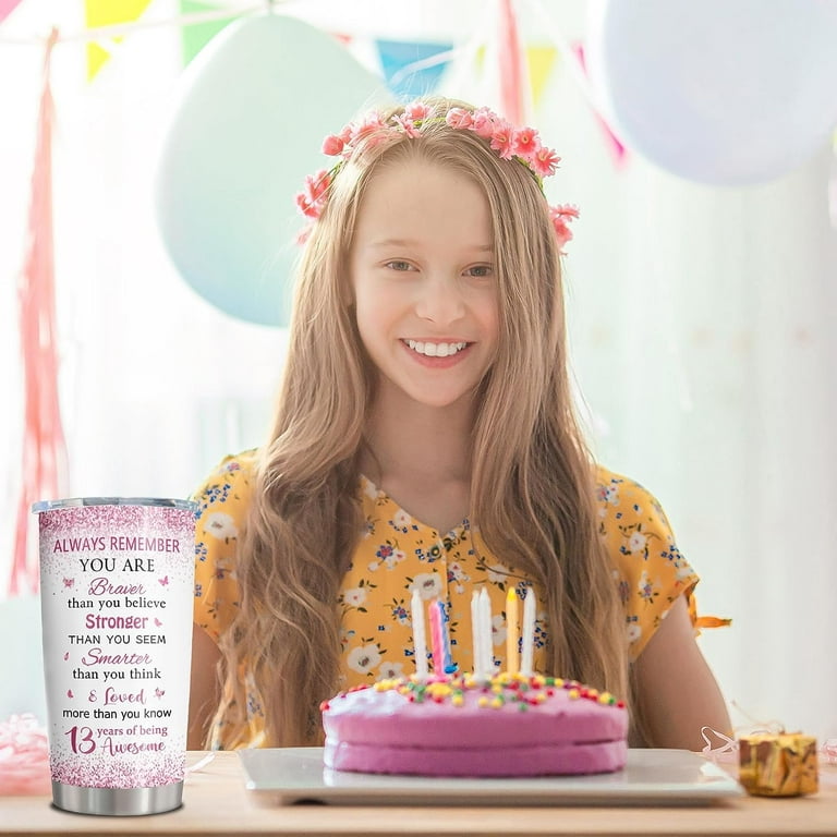 13 Year Old Girl Birthday Gift Ideas Tumbler, Gifts for 13 Year Old Girl,  Best 13-Year-Old Girl Gifts, 13th Birthday Gifts for Girls, Teen Girl Age  13