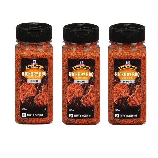3 Packs of McCormick Grill Mates Hickory BBQ Pork Rub (11.75 oz.ea