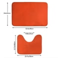 thumbnail image 3 of Yiaed Orange Print Bathroom Mat Set 2 Pieces Mat Anti-Skid Pad Ultra Soft and Absorbent Bathroom Bath Mat Contour Bath Rugs for Toilet Base, 3 of 6