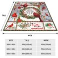 thumbnail image 3 of Red Cardinal Birds Blanket , Red Birds Comfortable Warm Blanket, Light Weight Cozy Plush Blanket ,for All Season Living Room Bedroom Couch 80"x60", 3 of 6