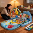 thumbnail image 5 of Baby Gym Musical, Gimnasio de Actividades para Bebés con Piano y Juguetes, Tapete Musical con Juegos, Diseños Divertidos (Azul), 5 of 5