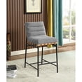 thumbnail image 4 of Pemberly Row Set of 2 Gray Boucle Fabric Counter Height Chairs, 4 of 6