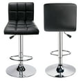 thumbnail image 2 of Leopard Upholstered Adjustable Swivel Kitchen Dining Counter Bar stool, Black, 2 of 5