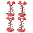 thumbnail image 4 of LABSERRON 4Pcs Ground Anchors Fishbone Shape Tent Pegs Metal Red for Camping and Outdoor Parties, 4 of 8