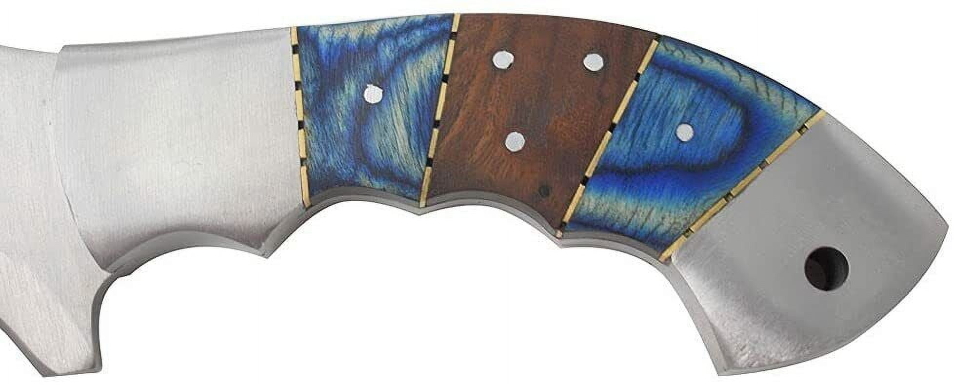 10.5" Two Tone Wood Tracker Survival Knife Full Tang Blade With Sheath