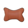 thumbnail image 6 of 1/2Pcs Car Seat Head Neck Rest Leather Support Cushion Pad HeadRest Bone Pillow, 6 of 12