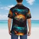 thumbnail image 4 of Fotbe Underwater Treasure Chest Camisa Hawaiana para Hombre Unisex – Camisa Casual de Verano con Botones de Manga Corta de Algodón y Lino,Large, 4 of 7