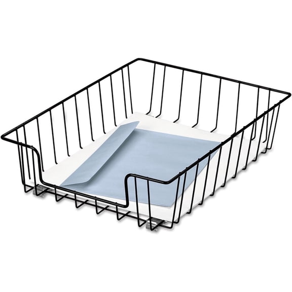 Workstation 3" Letter Desk Tray Organizer, Wire, Black (60112)
