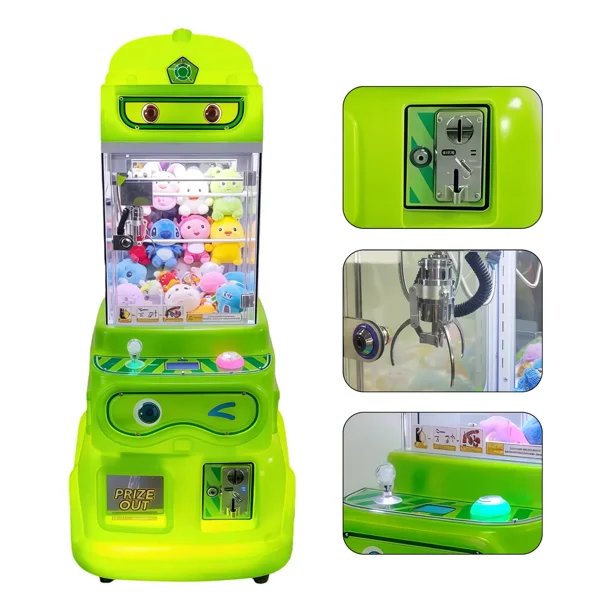 Máquina de Garras para Niños, Máquina de Peluches, Nuevo Juguete Infantil, incluye 500 Fichas de Juego, 54 × 64 × 121 cm (Verde)