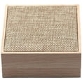 thumbnail image 3 of Natural Wood Pattern Pendant/Earring Jewelry Box w/Burlap Inset Top 2.75"x3.1"x1.25" for Packaging, Gift Boxes, Showcase and Tradeshow Displays, 3 of 3