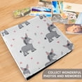 thumbnail image 5 of PU Leather Photo Album with Self-Adhesive Pages Scrapbook DIY Picture Holds 20+ Sheets Grey Cute Donkeys Pattern, 5 of 9